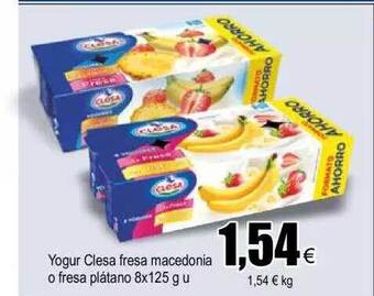FROIZ Yogur Clesa Fresa Macedonia O Fresa Plátano oferta