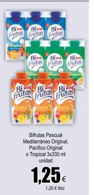 FROIZ Bifrutas Pascual Mediterráneo Original Pacifico Original O Tropical oferta