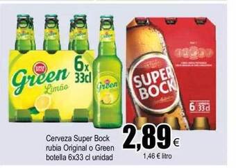 FROIZ Cerveza Super Bock Rubia Original O Green oferta