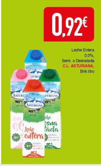 Masymas Leche Entera 0.0% Semi O Desnatada C.l. Asturiana oferta
