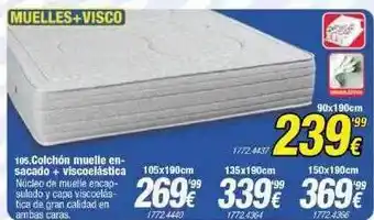 Rapimueble 105. Colchón Muelle Ensacado + Viscoelástica oferta