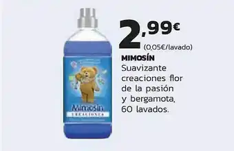 Supermercados Lupa Mimosín Suavizante Creaciones Flor De La Pasión Y Bergamota 60 oferta