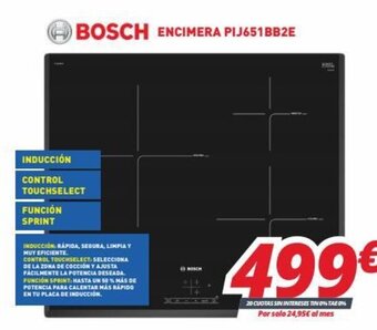 Mi electro Bosch Encimera PIJ651BB2E oferta