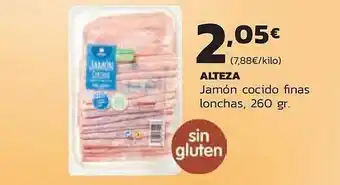 Supermercados Lupa Alteza Jamón Cocido Finas Lonchas oferta
