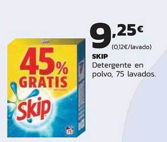 Supermercados Lupa Skip Detergente En Polvo 75 Lavados oferta