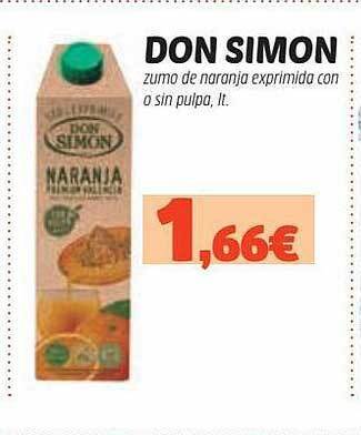 Supermercados Lupa Don Simon Zumo De Naranja Exprimida Con O Sin Pulpa oferta