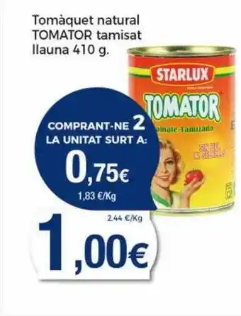 Supermercats Jespac Tomàquet Natural Tomator Tamisat Llauna oferta