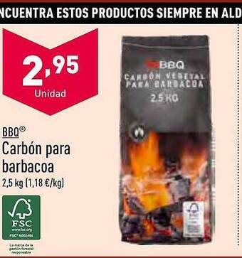 ALDI Bbq Carbón Para Barbacoa oferta