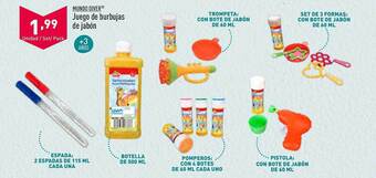 ALDI Mundo Diver Juego De Burbujas De Jabón oferta