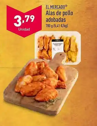 ALDI El Mercado Alas De Pollo Adobadas oferta