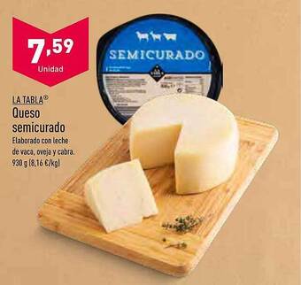 ALDI La Tabla Queso Semicurado oferta