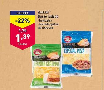 ALDI Valblanc Queso Rallado oferta