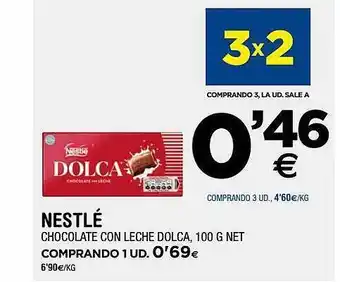BM Supermercados Nestlé Chocolate Con Leche Dolca oferta