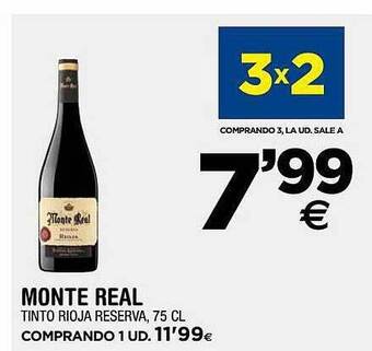 BM Supermercados Monte Real Tinto Rioja Reserva oferta