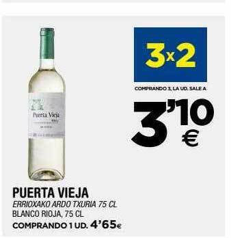 BM Supermercados Puerta Vieja Blanco Rioja oferta