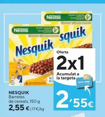 Caprabo Nesquik Barretes De Cereals oferta
