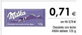 Cash Ifa Chocolate Con Leche Milka Tableta oferta