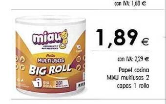 Cash Ifa Papel Cocina Miau Multiusos oferta