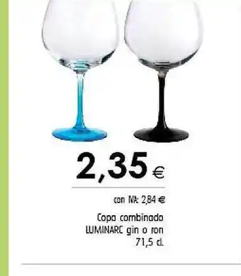 Cash Ifa Copa Cambinado Luminarc Gin O Ron oferta