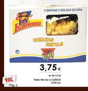 Cash Ifa Patata Frita Lisa La Iscariense oferta