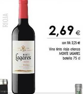Cash Ifa Vino Tinto Rioja Crianza Monte Lagares oferta