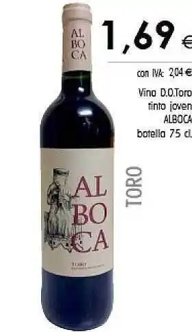 Cash Ifa Vino D.o Toro Tinto Joven Alboca oferta