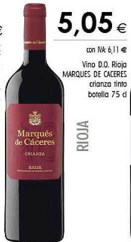 Cash Ifa Vino D.o. Rioja Marqués De Caceres Crianza Tinto oferta