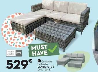 Conforama Conjunto De Jardin Lanzarote 2 oferta