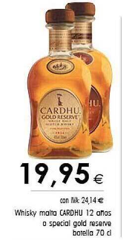 Cash Ifa Whisky Malta Cardhu 12 Años O Special Gold Reserve oferta