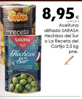 Cash Ifa Aceituna Aliñada Sarasa Hechizos Del Sur O La Receta Del Cortijo oferta