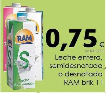 Cash Ifa Leche Entera Semidesnatada O Desnatada Ram Brik oferta
