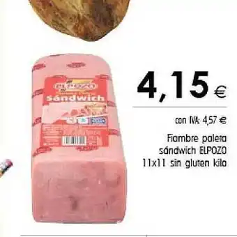 Cash Ifa Fiambre Paleta Sándwich Elpozo 11x11 Sin Gluten oferta