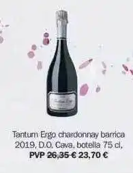El Corte Inglés Tantum Ergo Chardonnay Barrica 2019 D.o. Cava Botella oferta