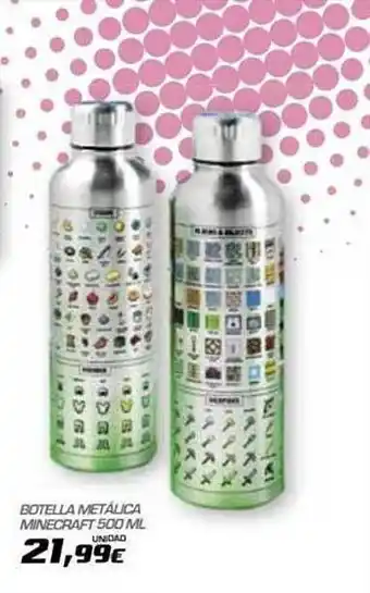 Super Juguete Botella Metálica Minecraft oferta