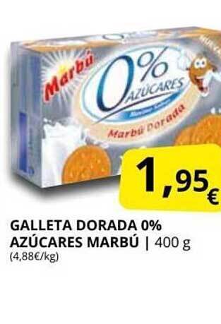 Supermercados MAS Galleta Dorada 0% Azúcares Marbú oferta