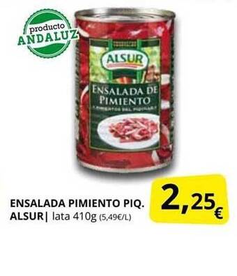 Supermercados MAS Ensalada Pimiento Piq Alsur oferta