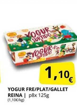 Supermercados MAS Yogur Fre Plat Gallet Reina oferta