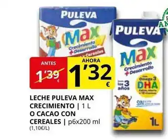 Supermercados MAS Leche Puleva Max Crecimiento O Cacao Con Cereales oferta