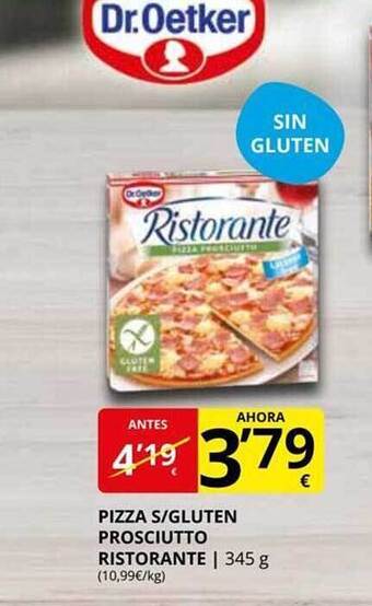 Supermercados MAS Pizza S Gluten Prosciutto Ristorante oferta