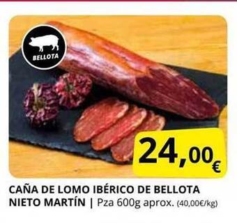 Supermercados MAS Caña De Lomo Ibérico De Bellota Nieto Martín oferta