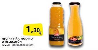 Supermercados MAS Nectar Piña Naranja O Melocotón Juver oferta