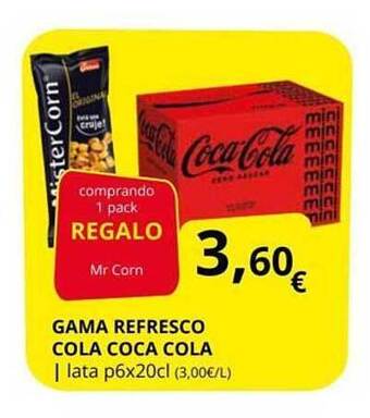Supermercados MAS Gama Refresco Cola Coca Cola oferta