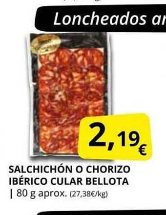 Supermercados MAS Salchichón O Chorizo Ibérico Cular Bellota oferta
