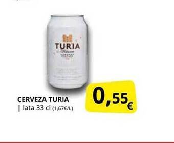 Supermercados MAS Cerveza Turia oferta