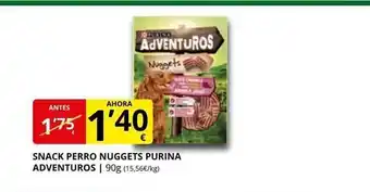 Supermercados MAS Snack Perro Nuggets Purina Adventuros oferta