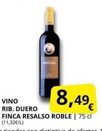 Supermercados MAS Vino Rib Duero Finca Resalso Roble oferta