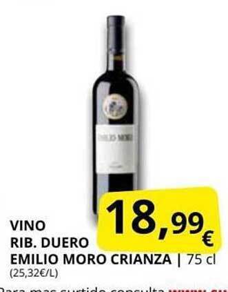 Supermercados MAS Vino Rib Duero Emilio Moro Crianza oferta