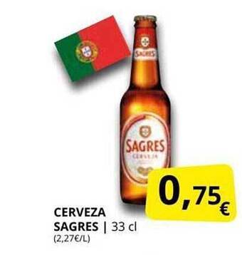 Supermercados MAS Cerveza Sagres oferta