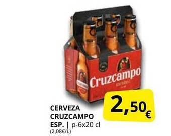 Supermercados MAS Cerveza Cruzcampo Esp oferta