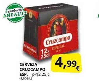 Supermercados MAS Cerveza Cruzcampo Esp oferta